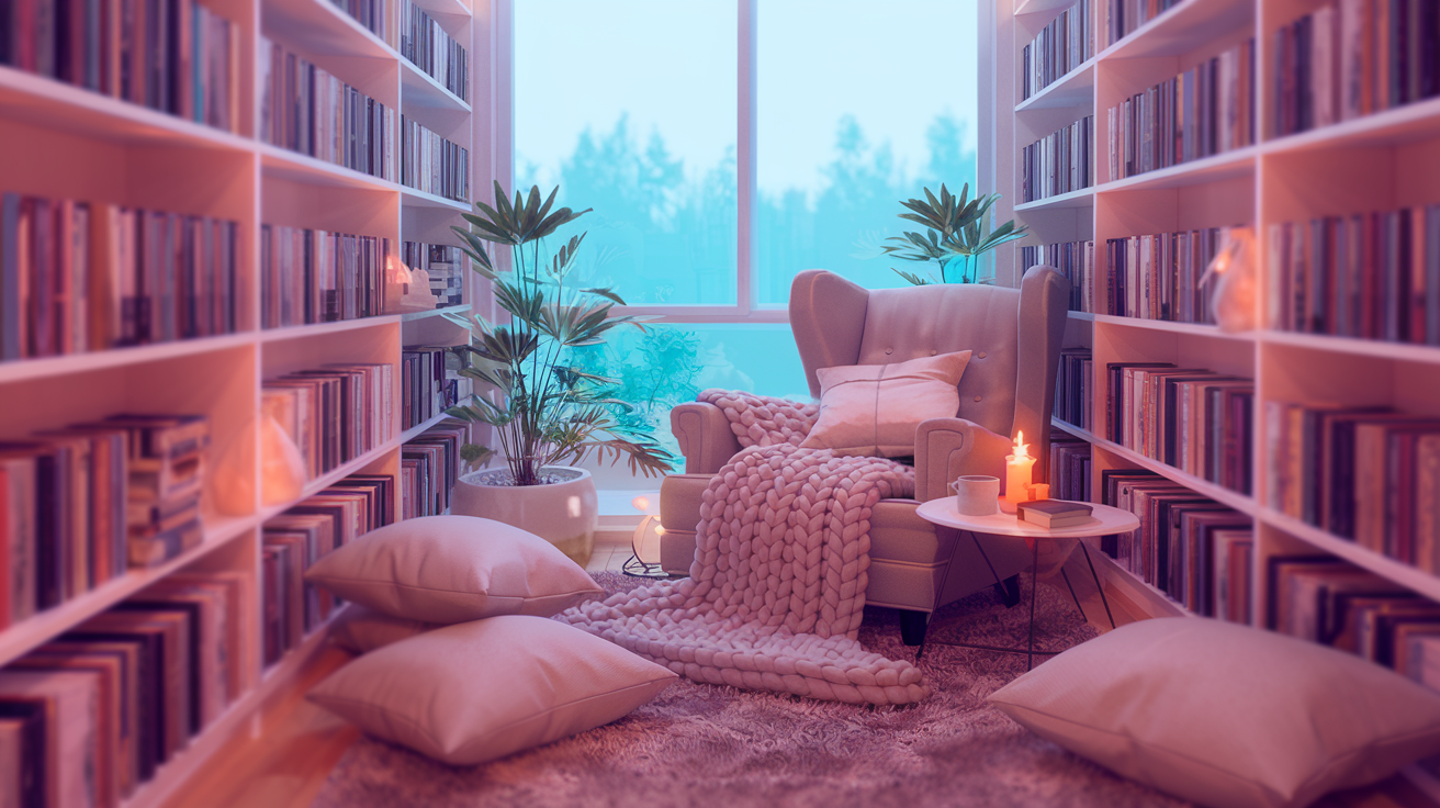 Cozy reading nook