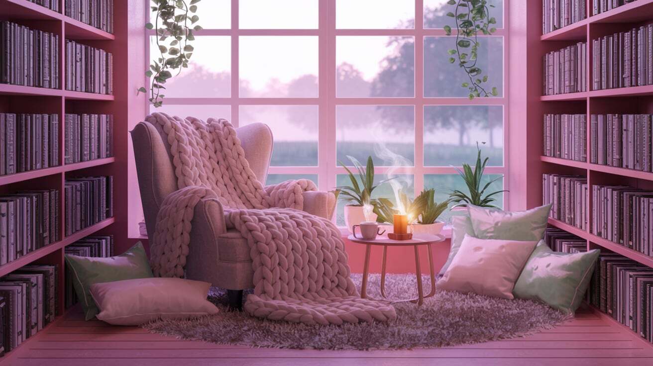 Cozy reading nook